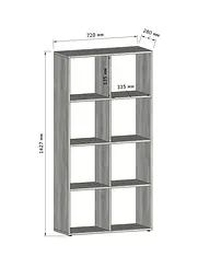 Стелаж для книг Moreli GT-10 Ш720/В1427/Г280 мм Білий - мініатюра 2