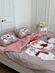 Постільна білизна євро Dushka Home Сатин Плюш 21357 200х220 см - мініатюра 4