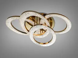 Сучасна стельова LED-люстра Diasha 5607/4L G золото, кільця, 125 Вт, 83 см, 14-20m2 - мініатюра 3