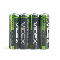Батарейка лужна Videx LR6/AA 4шт SHRINK VIDEX (25468-000)