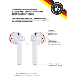 Навушники BeatBox PODS AIR 2 Wireless Charging White-Red (bbpair2wcwr) - мініатюра 2