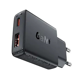 Зарядний пристрій Acefast A69 USB/ Type-C QC PD 30W GaN чорний - мініатюра 4