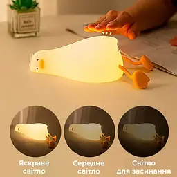 Світлодіодний нічник Supretto Каченя силіконовий акумуляторний (91520001) - мініатюра 5