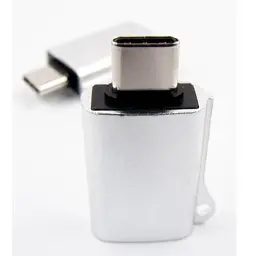 Перехідник OTG USB 2.0 AF to USB-C grey Dengos (ADP-019)