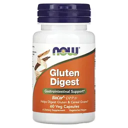 NOW Добавка для перетравлення глютену, Gluten Digest - 60 капсул