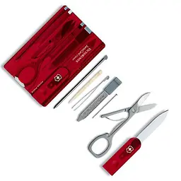 Ніж Victorinox Swisscard 82х54х4мм,10функ,черв.прозор - мініатюра 2
