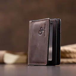 Візитниця з обкладинкою для ID-паспорта з натуральної шкіри Grande Pelle 11292 коричнева - мініатюра 8