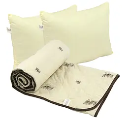 Набір Руно ковдра 200х220 + 2 подушки 50х70 силіконові "Comfort Sheep" К_925.52ШКУ_Sheep
