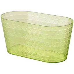 Кашпо для орхідей Form-Plastic Diamant Mini овал-23 2 л прозоро-салатовий (3796-T09)