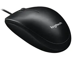 Миша Logitech M100, чорний, USB, оптична, 1000 dpi, 3 кнопки, 1.8 м (910-006652)