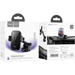 Автотримач із бездротовою зарядкою Hoco HW5 Journey Black (601450) [151337] - мініатюра 8