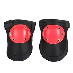 Наколенники строительные INTERTOOL SP-0036 черные, защитные с пластиковыми накладками, 1 пара