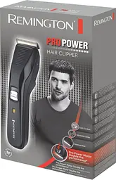 Машинка для стрижки Remington, мережа+акум., Pro Power мотор, насадок-2, сталь, чорний - мініатюра 2