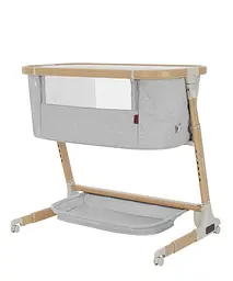 Дитяче ліжечко Carrello Prima CRL16503 Cloud Grey електронне укачування 6 рівнів висоти матрац Bluetooth