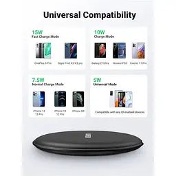 Бездротовий зарядний пристрій Ugreen CD186 Wireless Charger (80537) - мініатюра 3