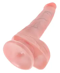 Фалоімітатор King Cock 6" Cock With Balls 17 см тілесний - мініатюра 6