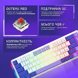 Бездротова клавіатура Proove Gaming AFK (Ukraine Layout), в асортименті - мініатюра 10