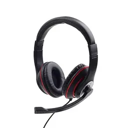 Гарнітура Gembird Black/Red (MHS-03-BKRD)