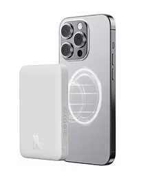 Портативне бездротове ЗУ - зовнішній акумулятор Baseus Magnetic Mini 20W 10000 mAh (PPCX070002) білий - мініатюра 5