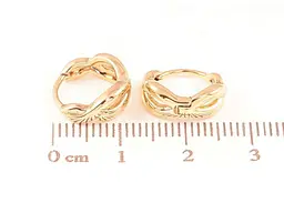 Сережки Xuping Позолота 18K колечка "Декоративний візерунок" 284129 - мініатюра 2