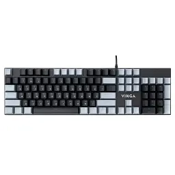 Клавіатура Vinga KBGM-090 LED Red Switch USB Grey/Black (KBGM-090R Grey/Black) - мініатюра 5
