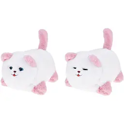 Інтерактивна м'яка іграшка AiDA Smart Blinking Cat біло-рожева (AD54081) - мініатюра 9