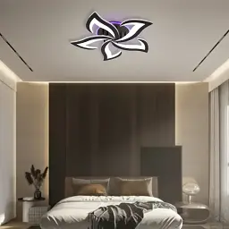 Керована світлодіодна люстра ELLA RGB 42+10 Вт 5F RC 600x95 мм Чорна ESLLSE - мініатюра 9
