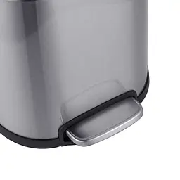 Відро для сміття з плавним закриттям овальне Mixxus Premium Topper-TC0205 SS Color 5л нержавіюча сталь MI7059, Нержавіюча сталь - мініатюра 5