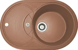 Кухонна мийка Adamant SHELL terra-cotta 770x495x200 мм, з крилом 77 см