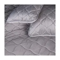 Покривало MirSon №5051 Velor charm Light gray 200х220 см (2200008376857) - мініатюра 5