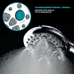 Водозберігаюча душова лійка DROP SPA6F-MULTI120 "Туман" із 6 SPA потоками - Економія 66% - мініатюра 4
