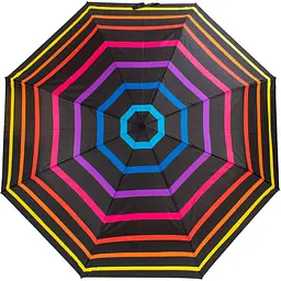 Жіноча складана парасолька напівавтомат Happy Rain 97 см різнобарвна