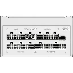 Блок живлення GameMax 1300W ATX3.1 80+ Platinum RGB White (RGB-1300 WH (ATX3.0/3.1 PCIe5.) - мініатюра 3