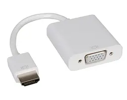 Перехідник HDMI M -> VGA F білий (без звуку) OEM