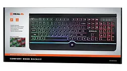 Клавіатура Real-el Comfort 8000 Backlit Ukr Чорний - мініатюра 9