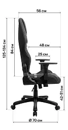 Геймерське крісло GT Racer чорне (X-2628 Black) - мініатюра 14