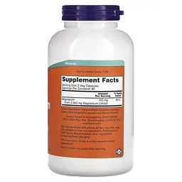 Вітаміни та мінерали NOW Magnesium Citrate, 240 вегакапсул - мініатюра 2