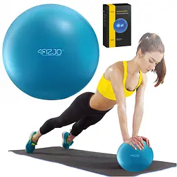 М'яч для пілатесу, йоги, реабілітації 4FIZJO 22 см Blue 4FJ0140 (P-5907739310521) - мініатюра 2