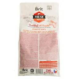 Сухий корм для цуценят великих порід Brit Fresh Beef & Pumpkin Puppy Large з яловичиною і гарбузом 2.5 кг - мініатюра 3