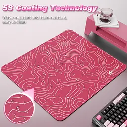Ігровий килимок Attack Shark CM02 / 40*45 см / Pink Lines - мініатюра 2