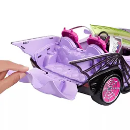 Колекційна модель машинки монстро-мобіль Monster High з аксесуарами фіолетова (HHK63) - мініатюра 5