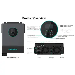 Інвертор сонячний Marsriva MR-SPH4200 TWIN однофазний Off-Grid з функцією підключення до мережі (MR-SPH4200 TWIN) - мініатюра 6