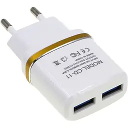 Мережевий зарядний пристрій Inkax CD-11 з кабелем microUSB білий - мініатюра 2