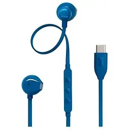 Навушники провідні JBL T310C USB-C (JBLT310CBLU) з мікрофоном сині - мініатюра 6