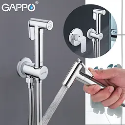 Змішувач для душу гігієнічний вбудований білий/хром Gappo Noar 1/8, Білий G7248 - мініатюра 4