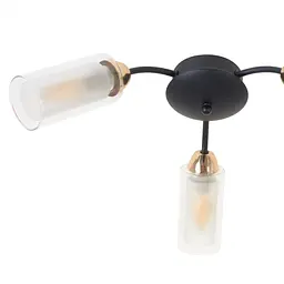 Люстра стельова Brille в спальню E14 60W BK (LK-672C/3) - мініатюра 3