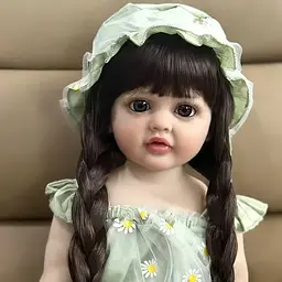 Реалістична Кукла Реборн 55 см повністю вінілова Doll Reborn Baby К0100220 - мініатюра 7