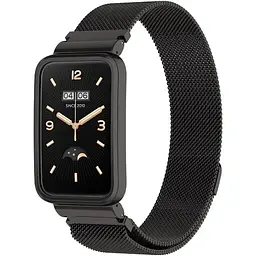 Ремінець-бампер DK Xiaomi Mi Band 7 Pro Metal Milanese Loop Magnetic (black) - мініатюра 3