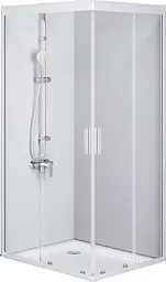 Душова кабіна Am.Pm Gem 100x80 см без піддону хром W90UG-404-100280-MT, Хром, Універсальна, прозорий, хром