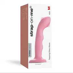 Насадка для страпону Strap-On-Me Tapping Dildo Wave - Coral Pink - мініатюра 5